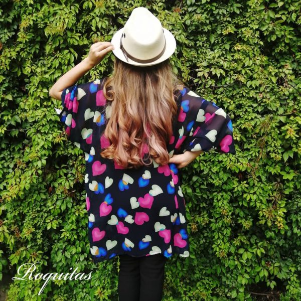 Kimono Midi Estampado de Corazones - Image 2