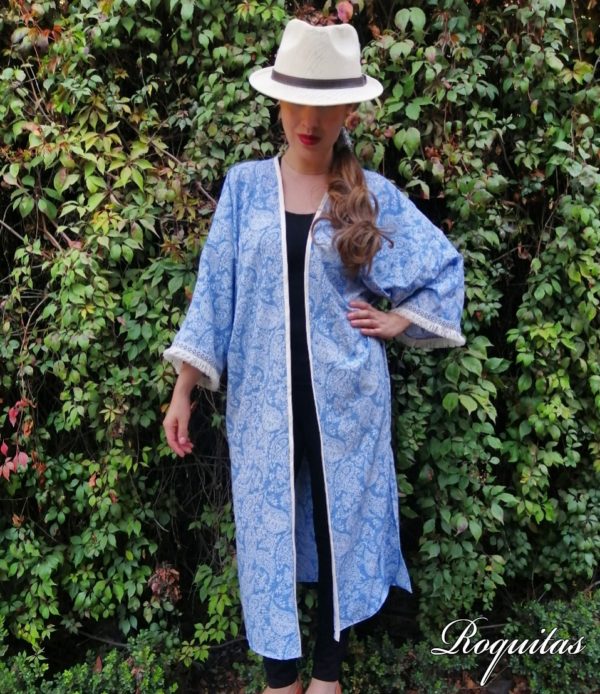 Kimono Maxi Tipo Mezclilla